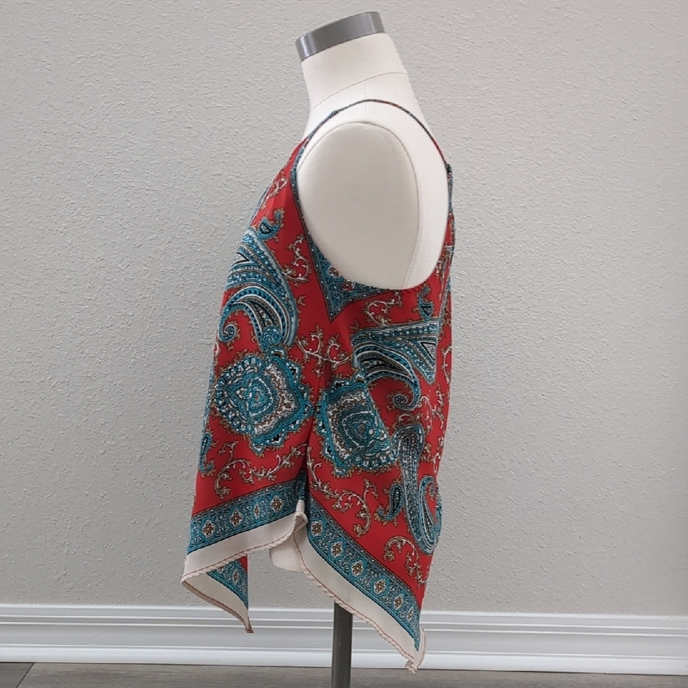 HeartSoul Red and Teal Paisley Top - Picture 3 of 7